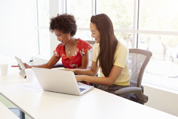Image of consultant working with individual employees
