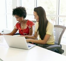 Image of a business coach and coachee
